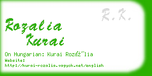 rozalia kurai business card